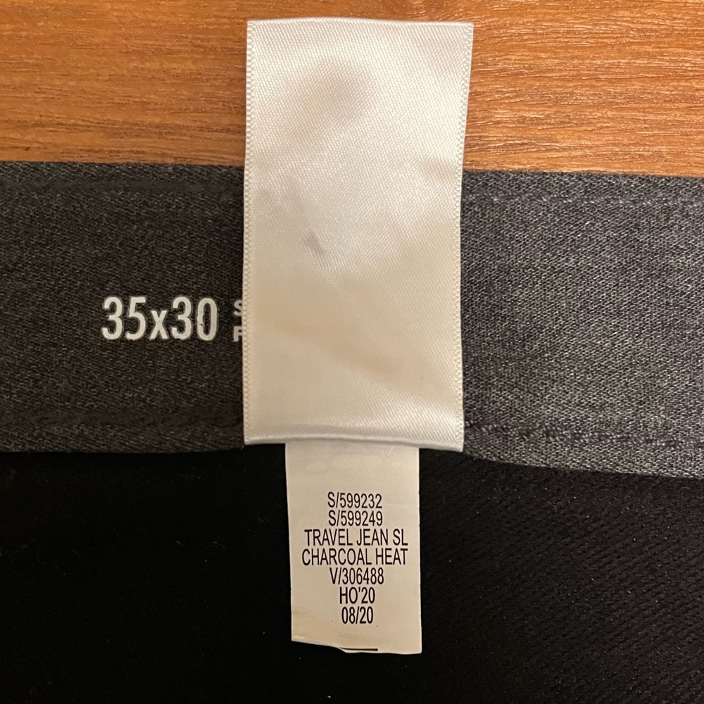 Banana Republic Men’s Charcoal Heather “Travel Pants” Chino | 35x30 | Slim Fit - Picture 9 of 9